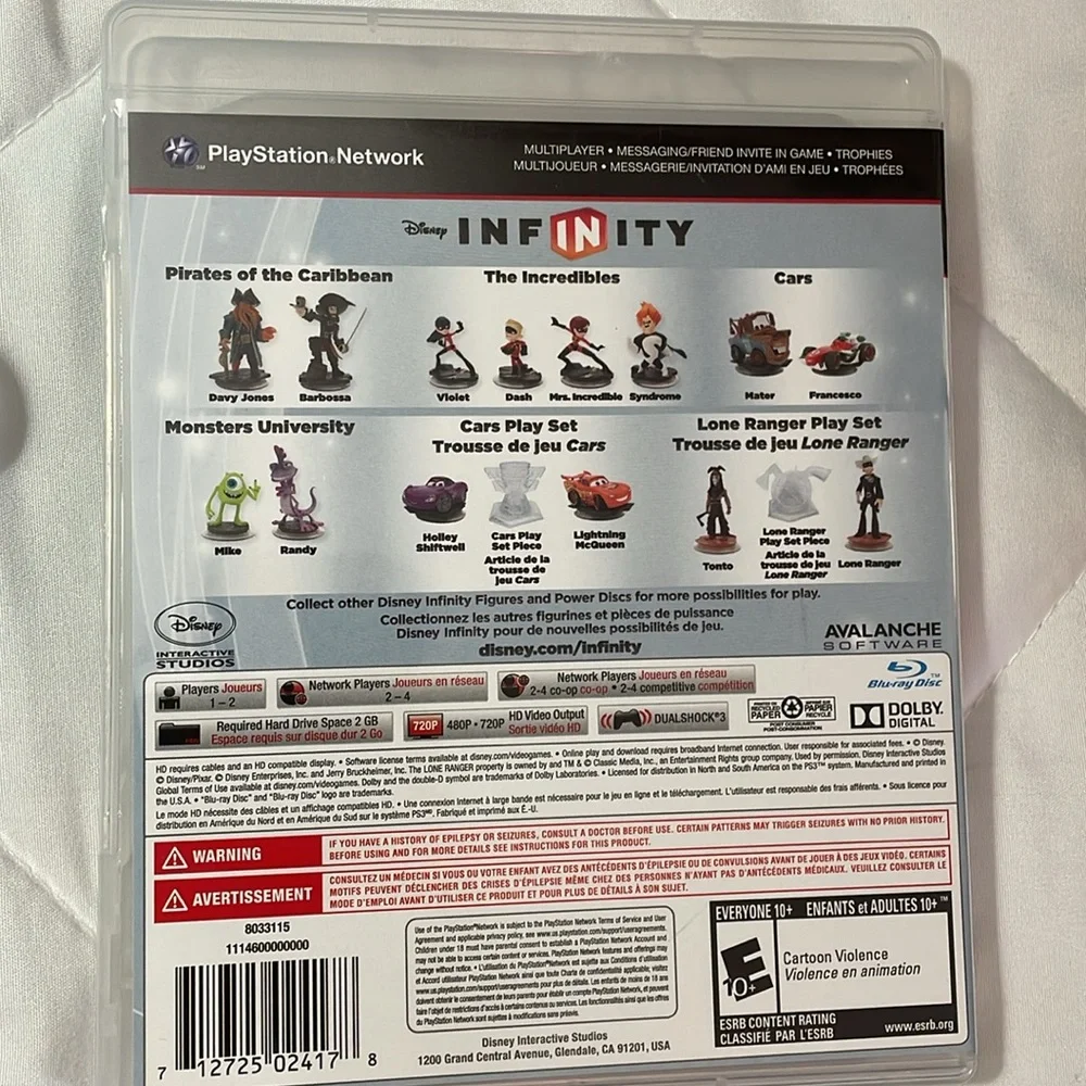 Disney Infinity 1.0 PS3 Game, 2 Platforms & Disney Cars Play Set Bundle